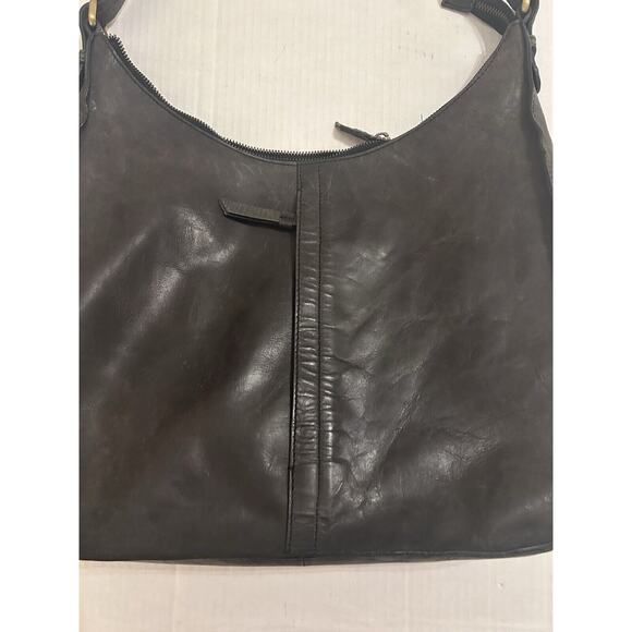 DIBA TRUE Black Distress Leather True Hobo Bag Designer Purse Handbag MRSP $250 - Picture 2 of 16